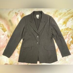 Chico’s charcoal two buttons front blazer jacket 1/M